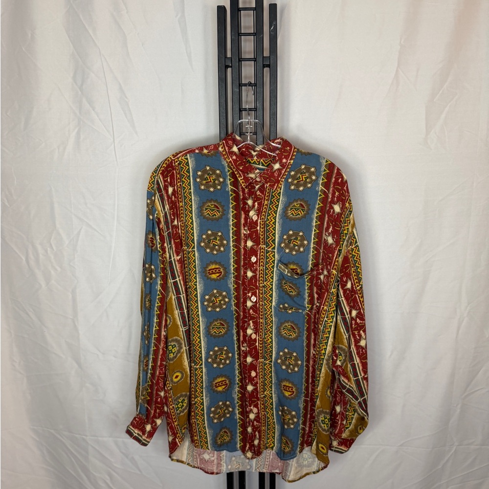 Guess by Marciano Multicolor Patterned Button-Down Shirt